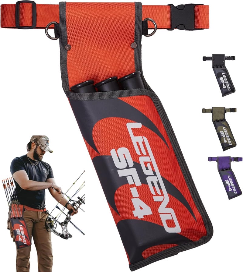 Legend SF4 Hip Quiver for Arrows -vBeginner-Friendly Right-Handed Arrow Quiver with 3 Arrow Tubes, Durable Archery Quiver with Adjustable Belt Strap, Waist Quiver Arrow Holder for Target Shooting - Image 1